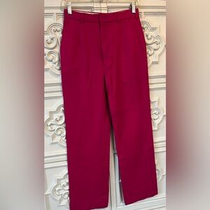 Vintage Magenta Wool straight leg trousers